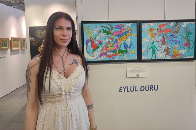 Eylül Duru eserleriyle Gazze’deki soykırıma hayır diyor