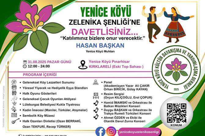 Yenice Köyü Zelenika Şenliği Düzenleniyor