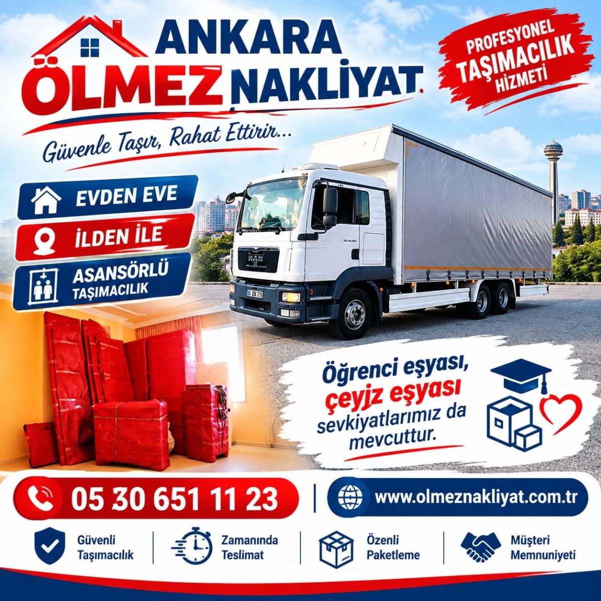 Ölmez Nakliyat: Ankara'da 2008'den Beri Güvenin ve Profesyonelliğin Adı